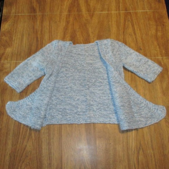 Bundle 3 for $15 - Variated Blue Hand Knitted Open Front Sweater - Picture 2 of 4